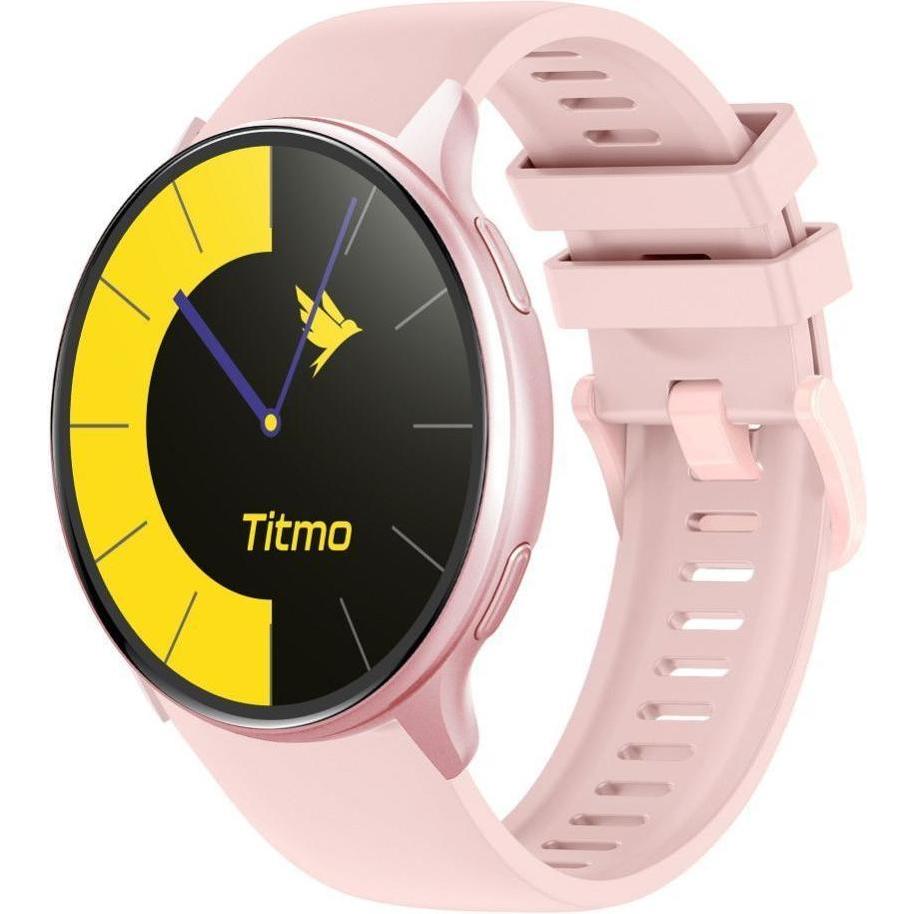 Titmo Smart watches Smartwatch O-200 (GPS, AMOLED, bluetooth call, silicone strap) pink, Smartwatch