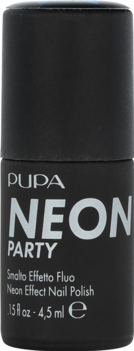 Actual product image Pupa Milano Neon Effect Nail Polish 100 - Mykonos Blue 4.5 ml (100 Mykonos Blue, Colour paint)