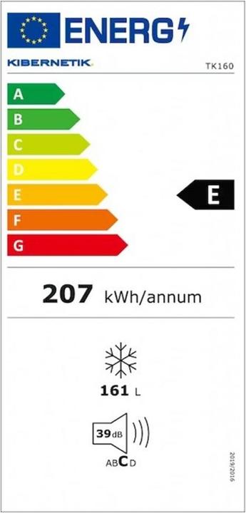 Energie-Label Kibernetik TK160 (Freistehend, 161 l)