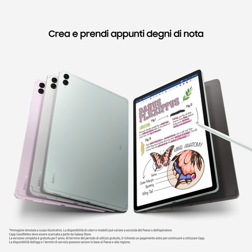 Immagine prodotto Samsung Galaxy Tab S9 FE+ (Solo WiFi, 12.40", 128 GB, Grigio)
