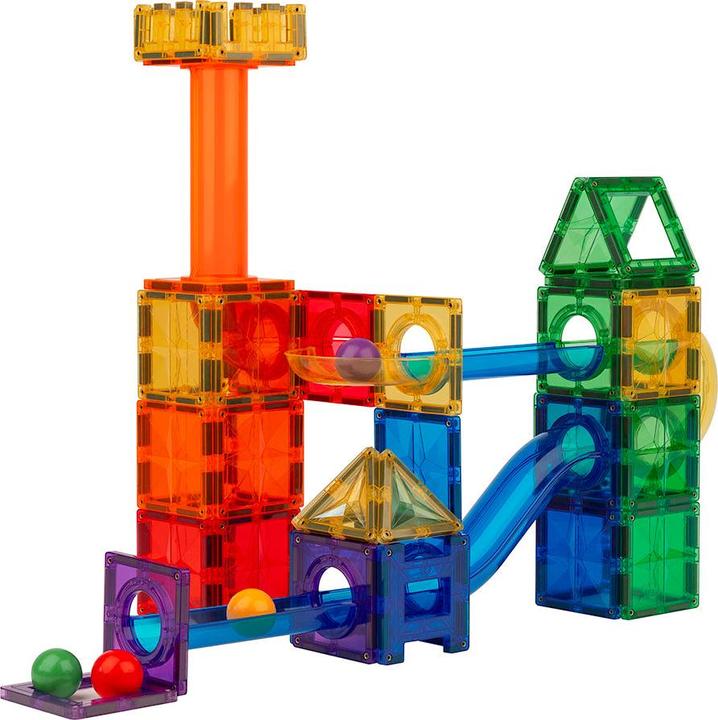 Actual product image Mntl Magnetic Tiles + Ball Run