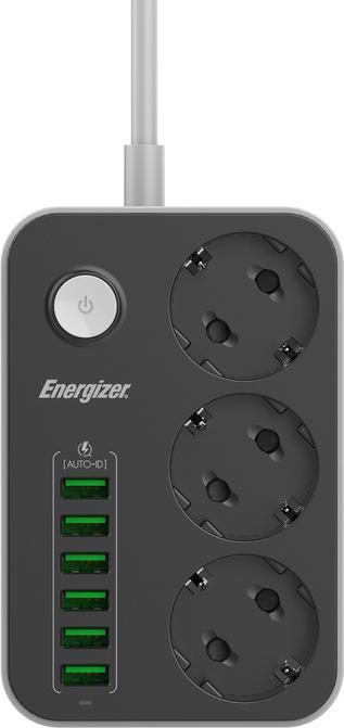 Produktbild Energizer Steckdosenleiste mit EPB2500W01EU Schalter (4 x, USB-A, 2 m)