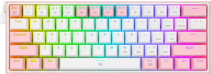 Redragon Klawiatura K617 Fizz (K617-RGB pink) (USA, Cable)