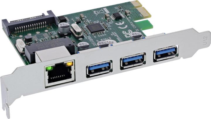 Immagine prodotto InLine Combokarte Gigabit Netzwerk und USB 3.2 Gen.1 (Mini PCI Express, PCIe)