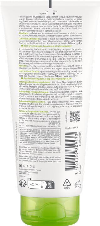 Actual product image Bioderma Sebium Hydra Cleansing Emulsion Leather prone to acne, 200 ml (Cleansing lotion, 200 ml)