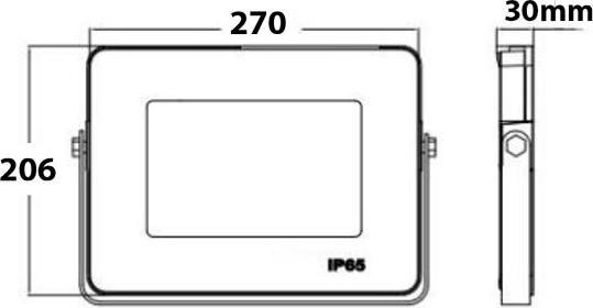 Actual product image Lumina Swiss LED Floodlight ZERO 100W day white 4000K (9800 lm, IP65)