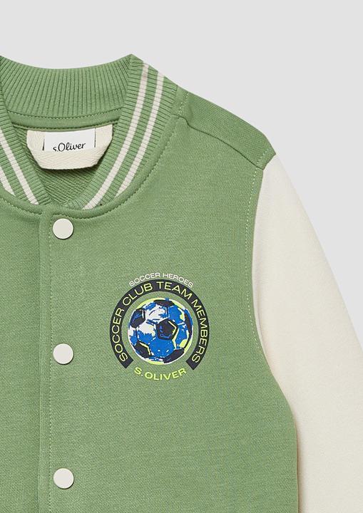 Produktbild s.Oliver Felpa-Collegejacke mit Kontrastdetails (104)