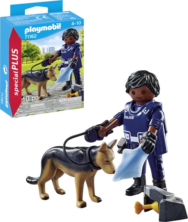 Actual product image Playmobil 71162 Policeman with sniffer dog (71162, Playmobil Special Plus)