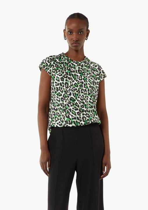 Immagine prodotto Comma Bluse Gemusterte Satinbluse mit Raffung (34)