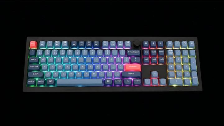 Immagine prodotto Keychron V6 Max QMK/VIA Tastiera meccanica personalizzata senza fili completamente assemblata Manopola, nero (USA, Cablato, Senza fili)