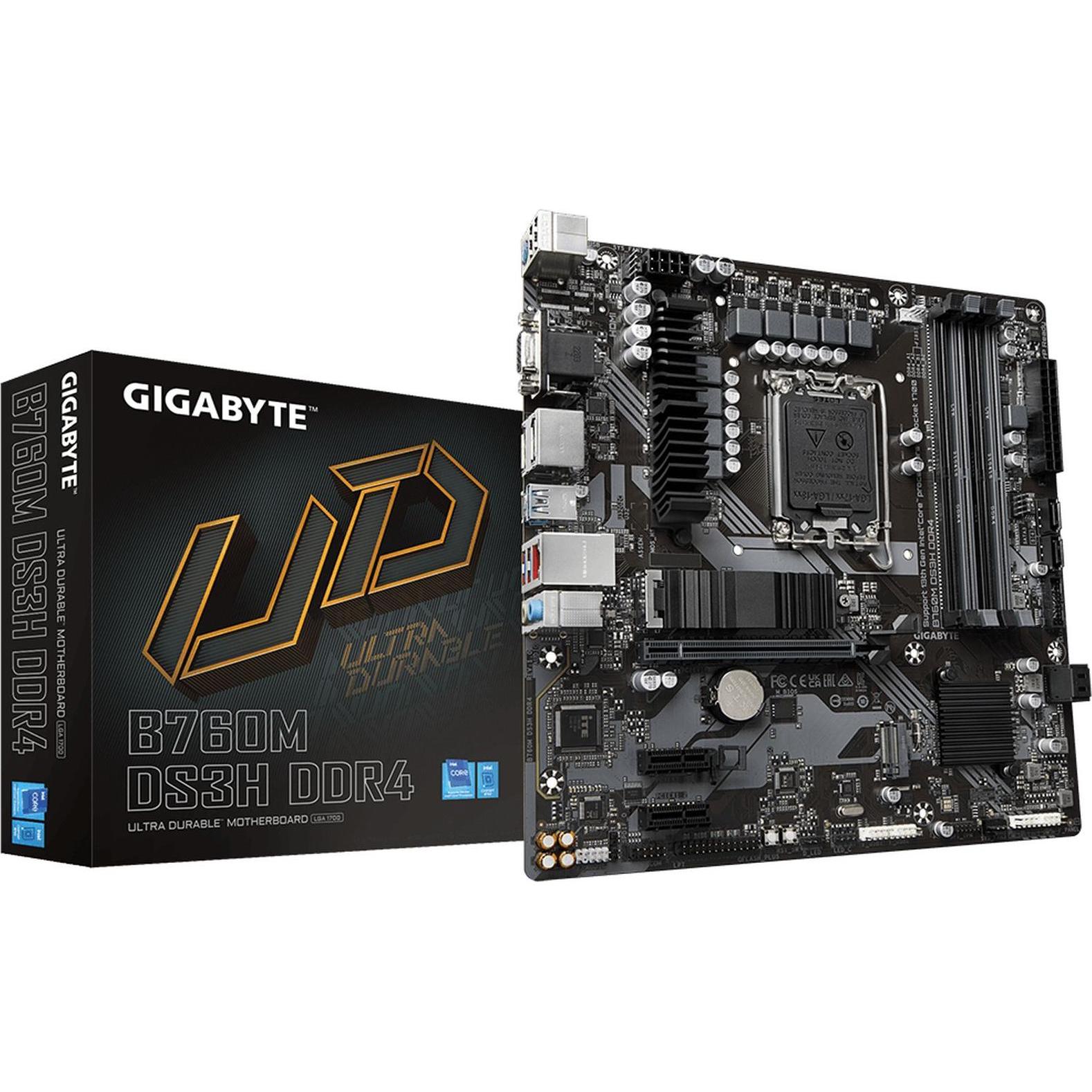 Gigabyte B760M DS3H (LGA 1700, Intel B760 Express, mATX), Mainboard