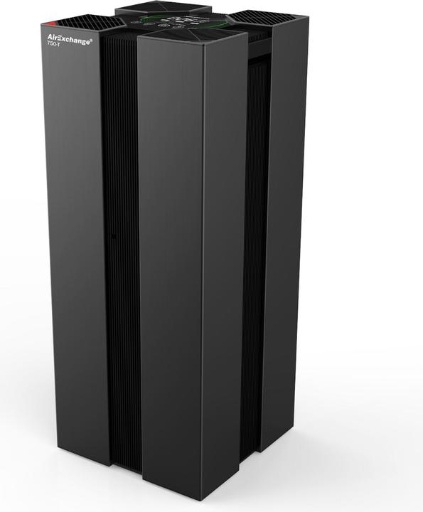 Produktbild AirExchange 750-T Zwart | Luchtreiniger 120m | HEPA H14 filter, Carbon, ionisator en UV-C lamp | Beschermt met > (120 m²)