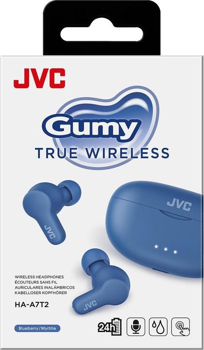 Immagine prodotto JVC HA-A7T2 Gumy True Wireless met comfortabele pasvorm - Blauw (24 h, Senza fili)
