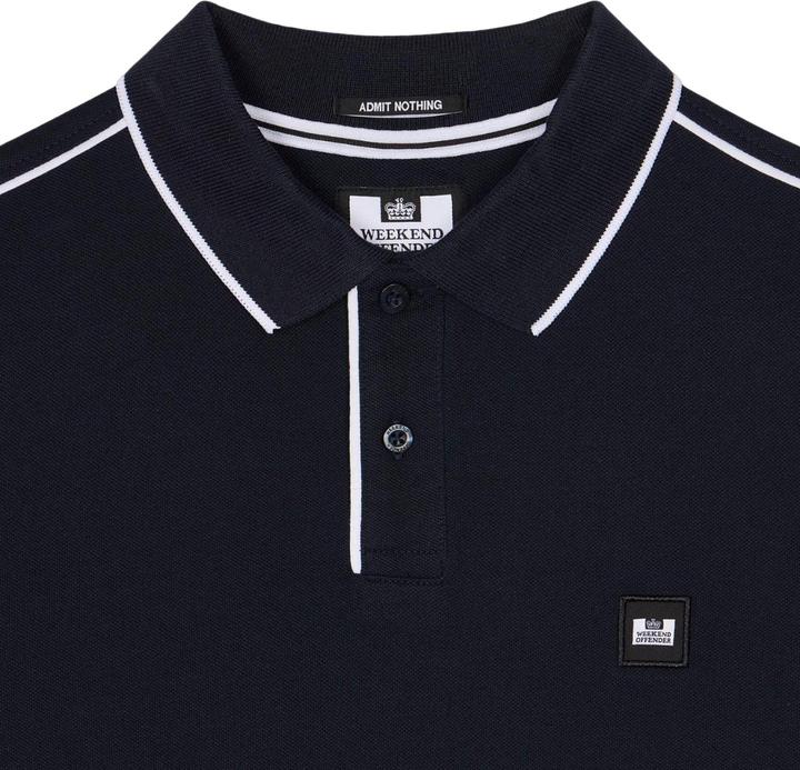 Actual product image Weekend Offender Mens Astola Piping Detail Polo Shirt (L)