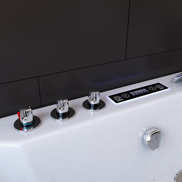 Image du produit Home Deluxe Baignoire à hydromassage avec LED de luminothérapie BLUE DIVE PURE M - 180x90cm (90 cm, 180 cm)
