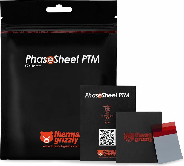 Actual product image Thermal Grizzly PhaseSheet PTM - 50x40mm (0.20 mm)