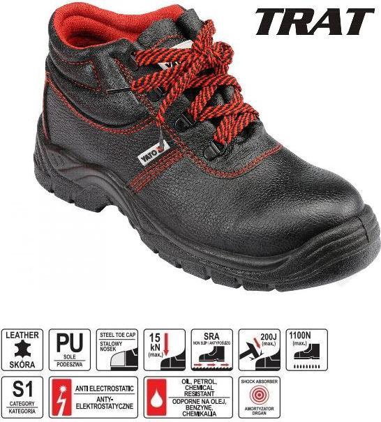 Yato Middlecut Safety Shoes S1 S.44 Trat (44)