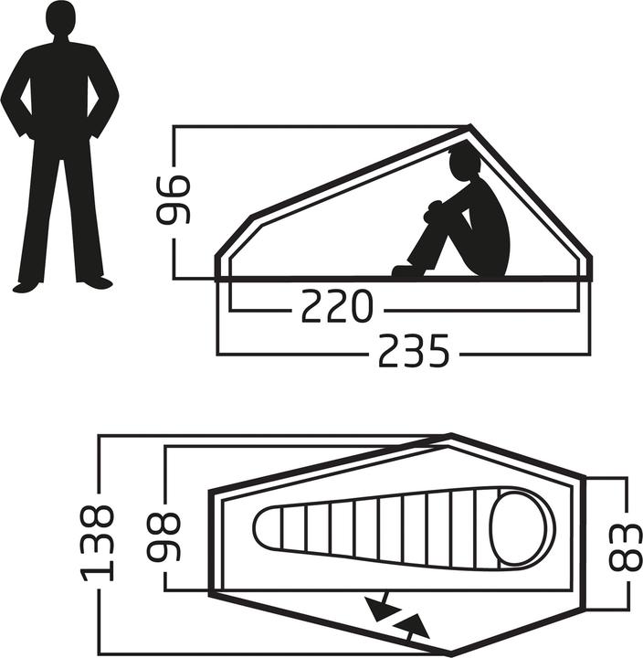 Image du produit Nordisk Telemark 1 LW (2.0) Tent (Tente tunnel, 0.89 kg, 1 personne)