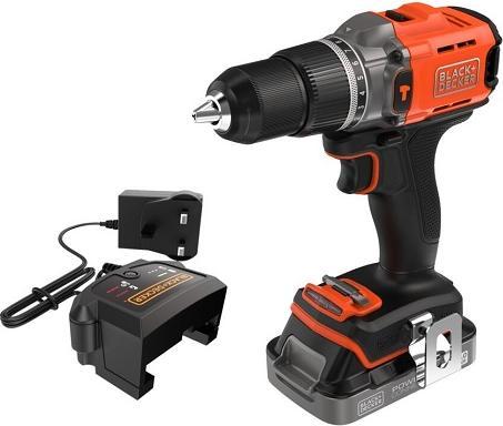 Image du produit Black & Decker Perceuse-visseuse à percussion sans fil Black&Decker BCD383D1XC 2Ah 18V (Perceuse, Perceuse-visseuse, Perceuse-visseuse à percussion)