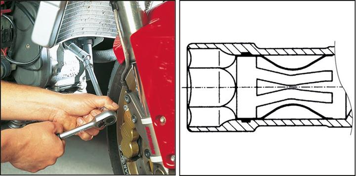 Actual product image HAZET Spark plug wrench 4766-1 ∙ Square, hollow 10 mm (3/8 inch) ∙ Outside hexagon profile ∙ 16 mm …