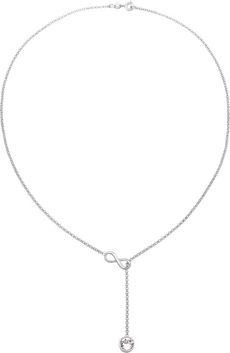 Produktbild Elli Halskette Y-Kette Infinity Unendlichkeit Kristall 925 Silber (Glaskristall, 925er Sterling Silber, 45 cm)