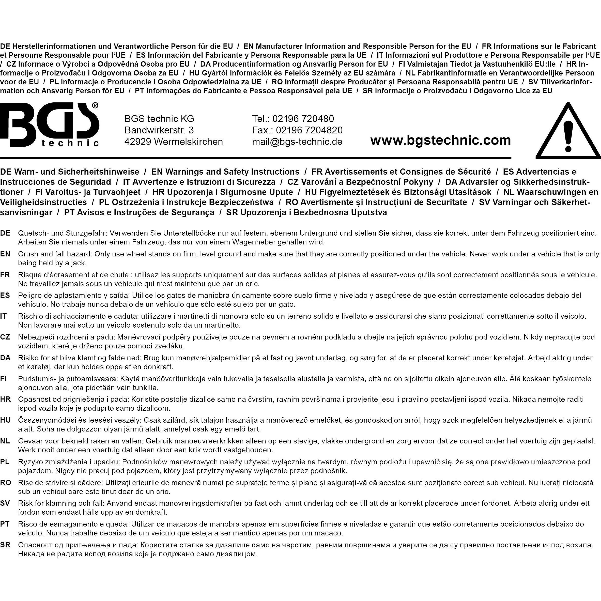 Thumbnail - BGS, Wagenheber, Unterstellböcke