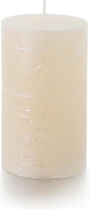 Actual product image Balthasar Cylinder Candle Rustico 12 x 7 cm, Old White (1 pcs.)