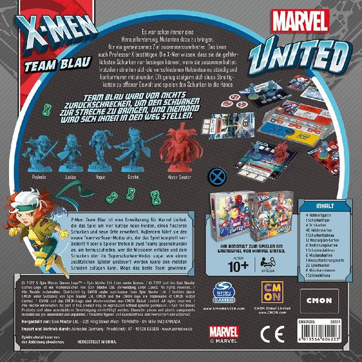 Immagine prodotto Cmon CMND1306 - Marvel United: X-Men Squadra Blu, Gioco da tavolo, età 10+ (espansione IT) (Tedesco)