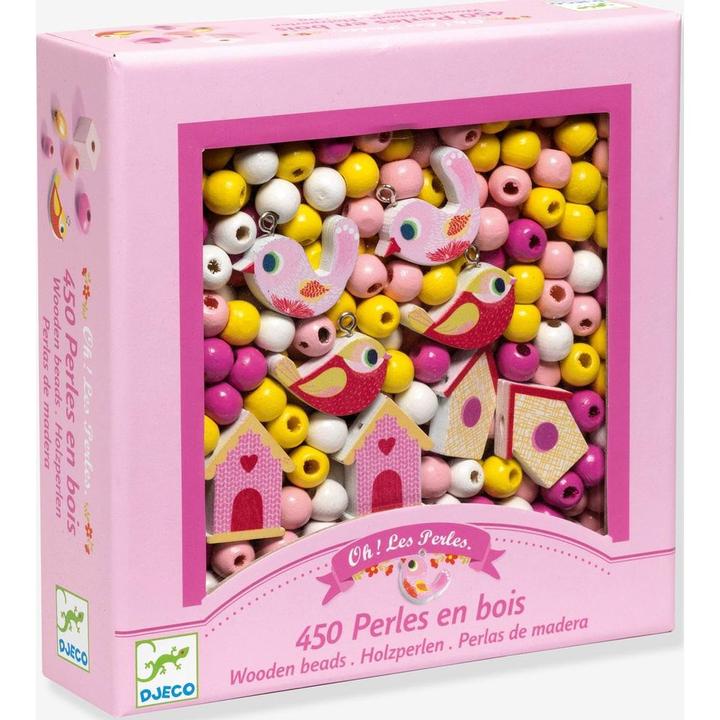 Produktbild Djeco Holzperlen Vögel