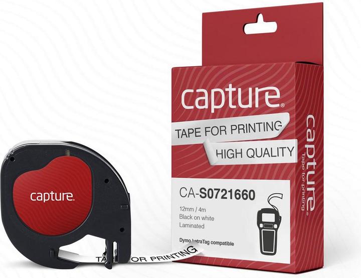Produktbild Capture 12mm x 4m Black on White (1.20 cm, Schwarz, Weiss)
