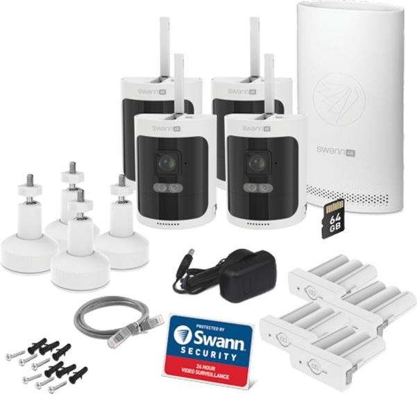 Produktbild Swann AllSecure4K Wireless Security Kit met 4x Wire-Free Cameras & NVR Tower beveiligingscamera