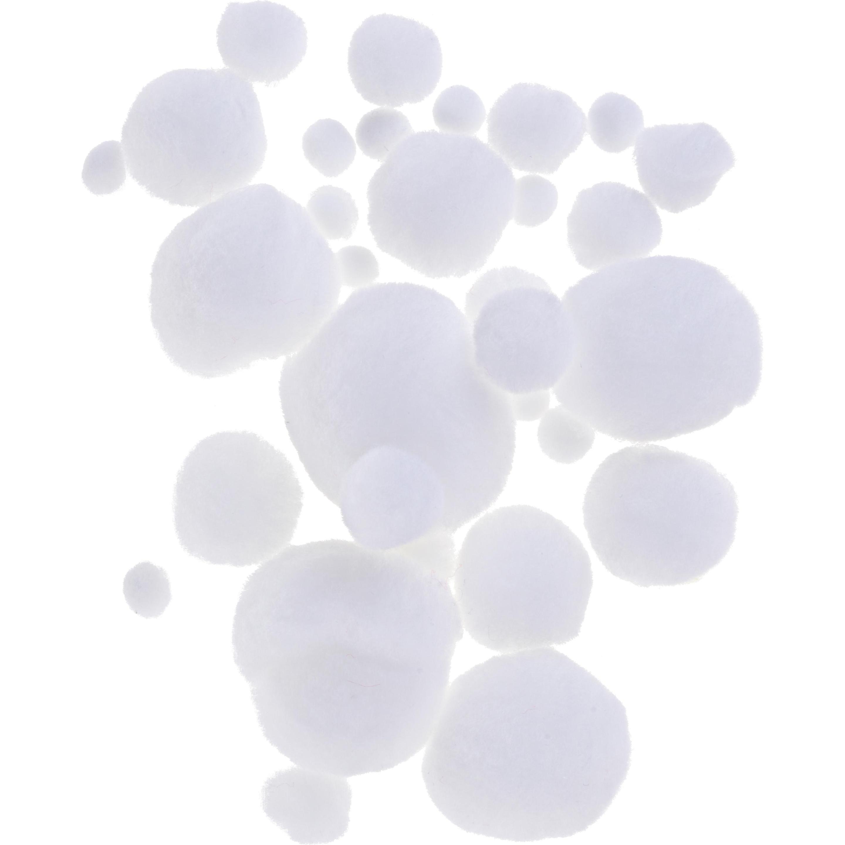Thumbnail - Folia Pompons, 30 Stck, weiá