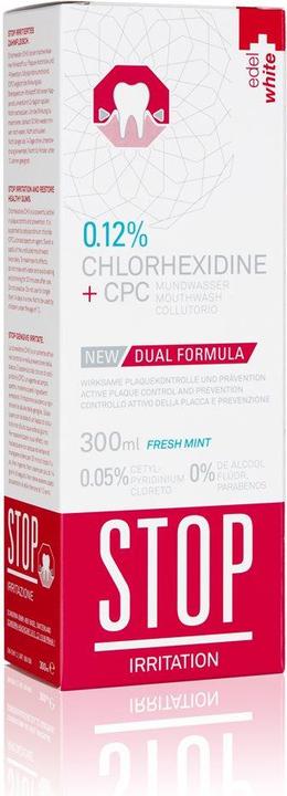 Immagine prodotto Edel + White STOP Irritazione Collutorio Clorexidina Solvente (300 ml, Collutorio)