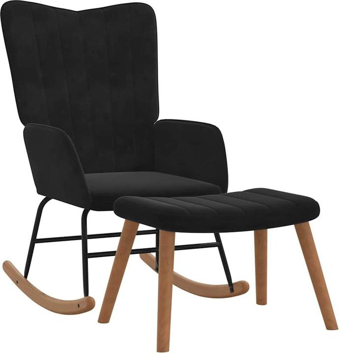 Actual product image vidaXL Schaukelstuhl mit Hocker
