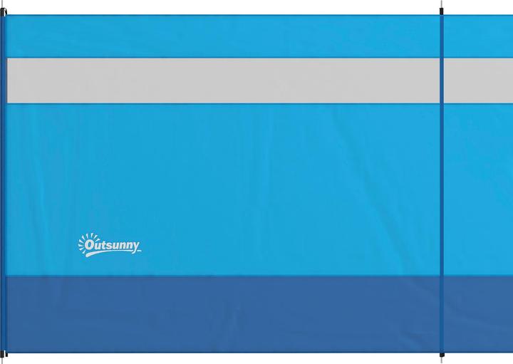 Produktbild Outsunny Windschutz Polyester, Stahl Blau (3 kg)