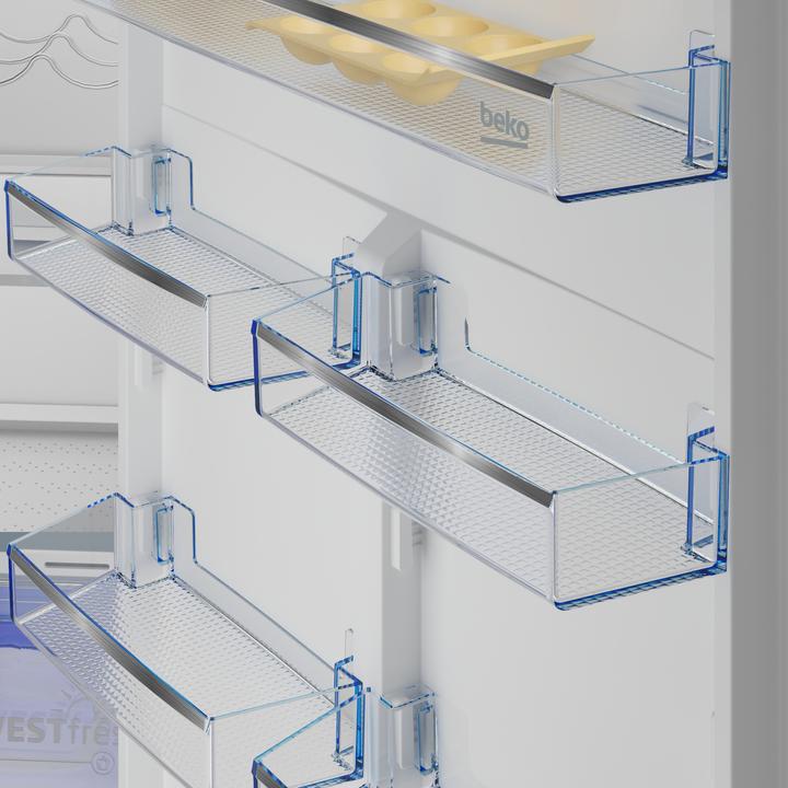 Actual product image Beko BCNE400E40SN Inbouw koel-vriescombinatie Ingebouwd 370 l E Wit (370 l)