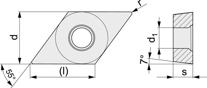 Actual product image Tecwerk Insert DCMT11T308-M PMK30 medium machining