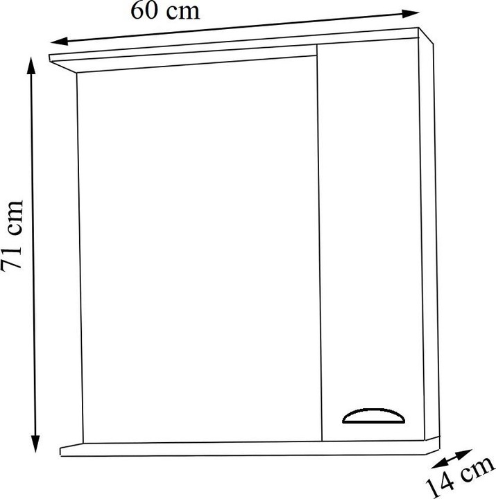 Produktbild VCM 5-tlg. Waschplatz Waschtisch Breite 60 cm Badmöbel Set Waschbecken Spiegelschrank Hochschrank