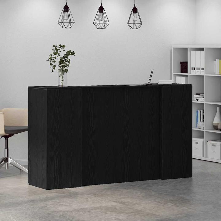 Actual product image VidaXL Reception counter black oak look 180x50x103.5cm wood-based material