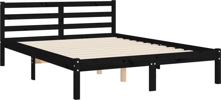 Produktbild vidaXL Massivholzbett mit Kopfteil Weiss 5FT King Size (150 x 200 cm)