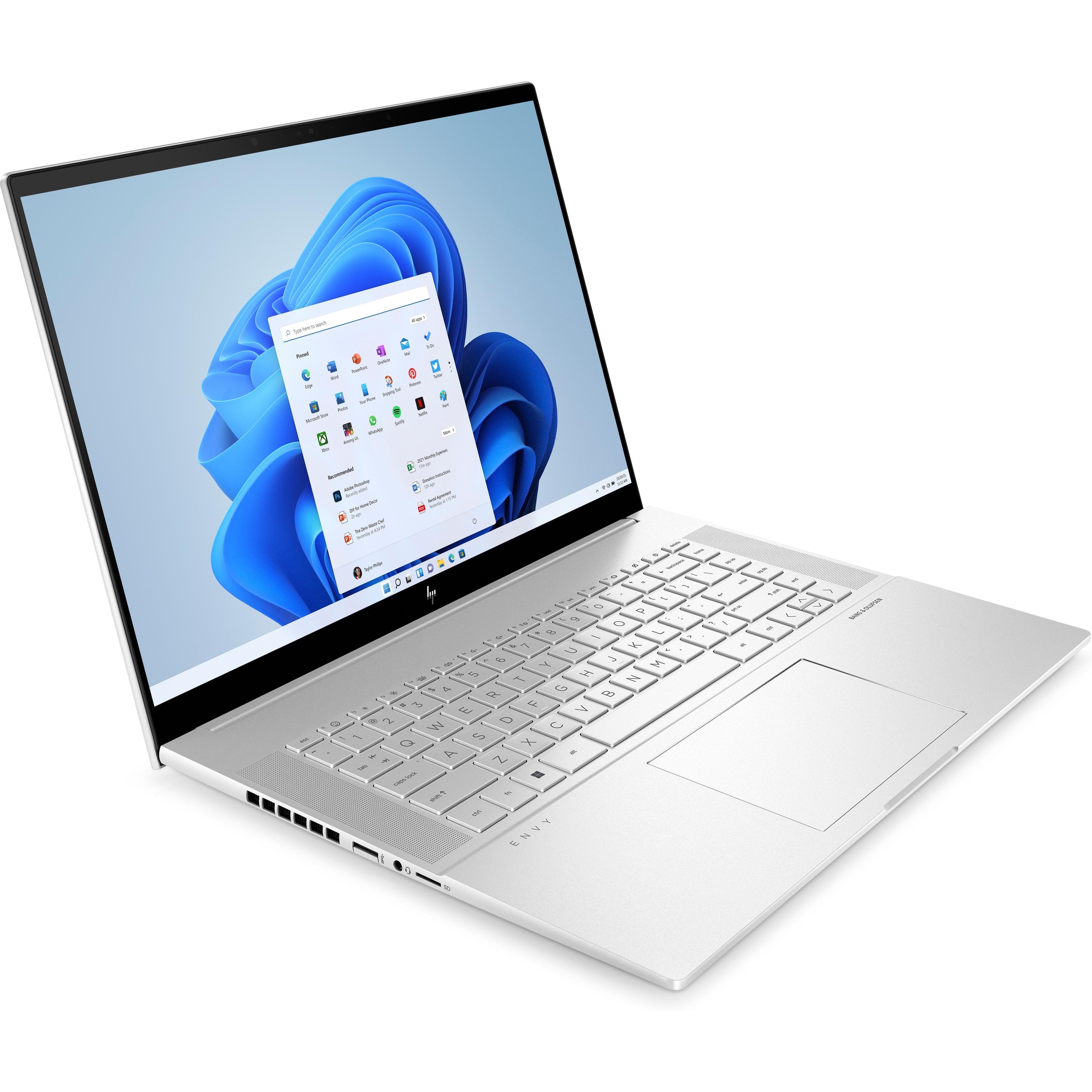 HP Envy 16-h0173ng (16", Intel Core i7-12700H, 16 GB, 1000 GB, DE), Notebook, Silber