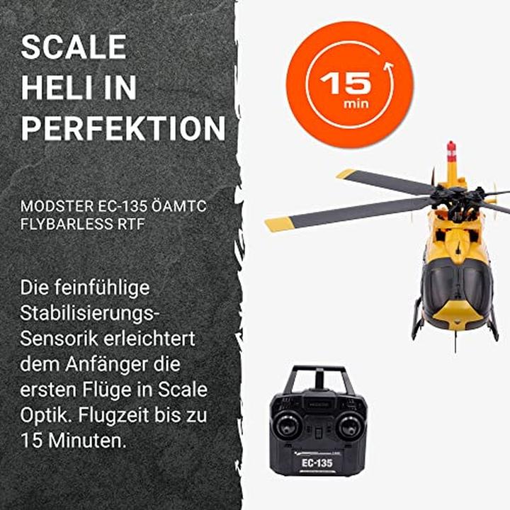 Produktbild Modster EC-135 ÖAMTC Scale RC Hubschrauber Elektro RTF