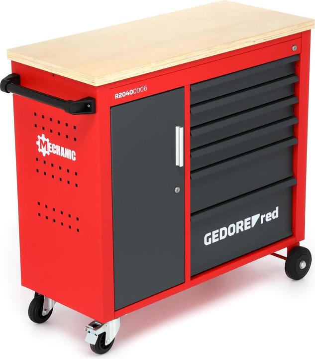 Actual product image Gedore red R20400006 Workshop trolley MECHANIC PLUS + 6 drawers 988x431x935 mm (1 x)