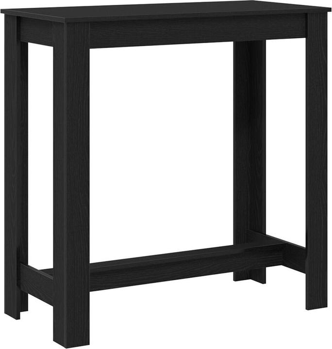 vidaXL Bartisch aus schwarzem Eichenholz 102x50x103,5 cm aus Ingenieurholz (102 x 50 x 103.5 cm)