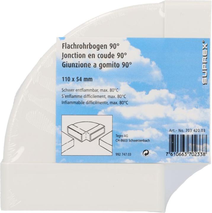 Actual product image Suprex Flat pipe bend horizontal