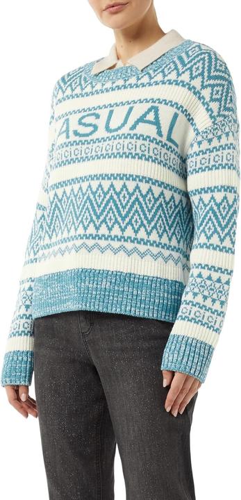 Immagine prodotto Comma Strickpullover Strickpullover mit Jacquard-Muster (XL)