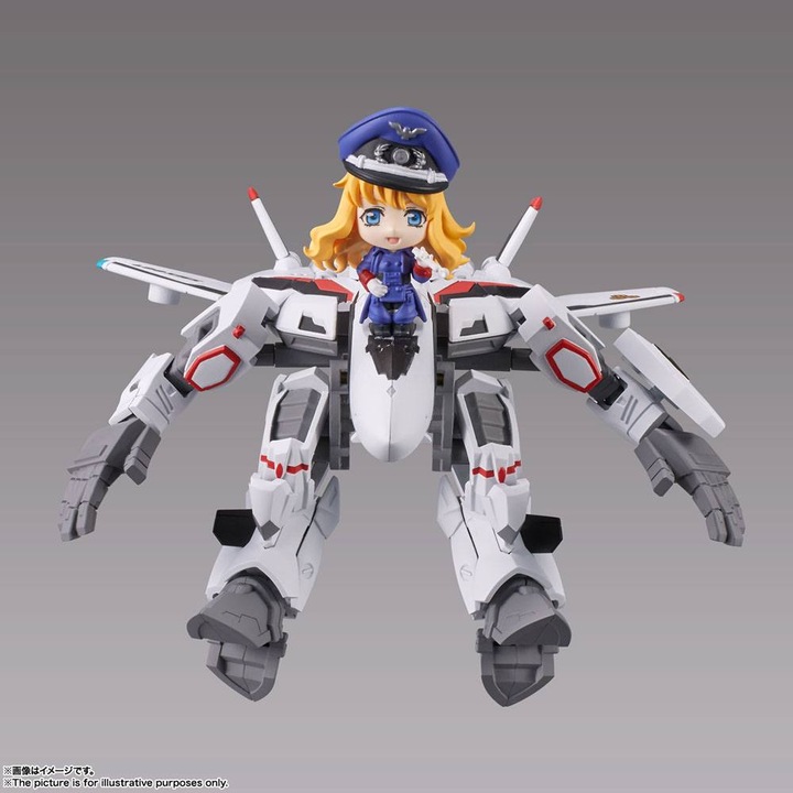 Produktbild Bandai Macross Frontier TINY SESSION VF-25F MESSIAH VALKYRIE (ALTO USE) with SHERYL 10 cm