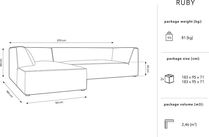 Actual product image Micadoni Ruby (Corner sofa)
