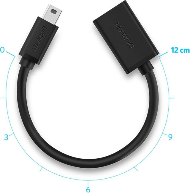 Produktbild Ugreen OTG mini USB adapter US249 (black) (0.10 m, USB 2.0)