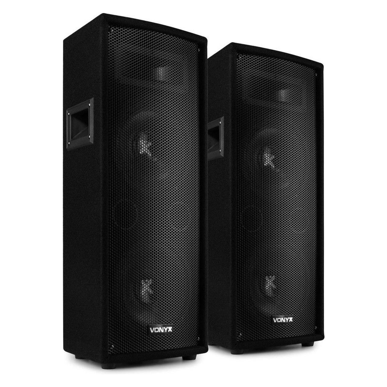 Tracer - Vonyx SL28 Et - Set Van Twee 800W Boxen Met Dubbele 8 Woofers (Passiv), Pa Lautsprecher, Schwarz